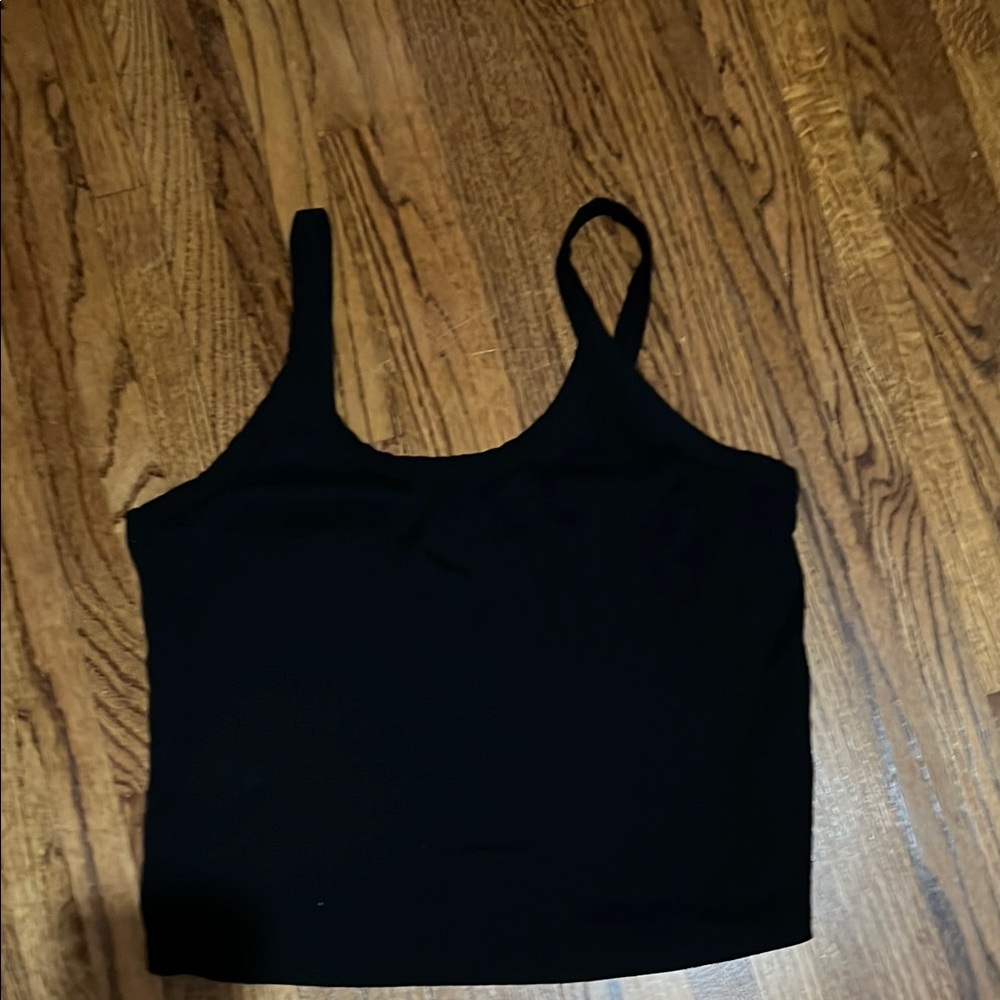 Wild Fable Black Sleeveless Crop Tank Top